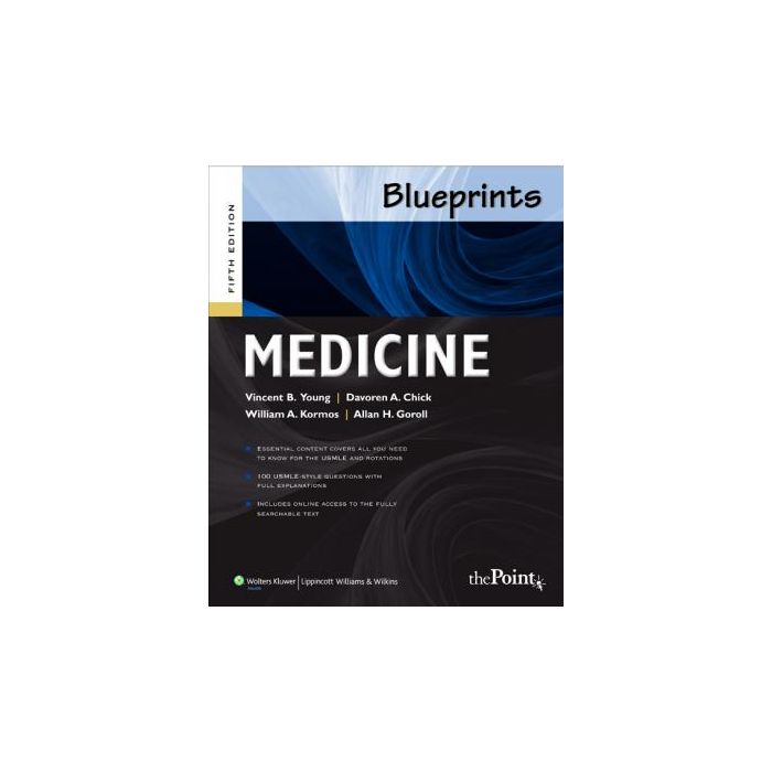 Blueprints Medicine, 5ed.  Young Vincent B.; Kormos William A.; Chick Davoren A.  LIPPINCOTT Williams and Wilkins  9780781788700