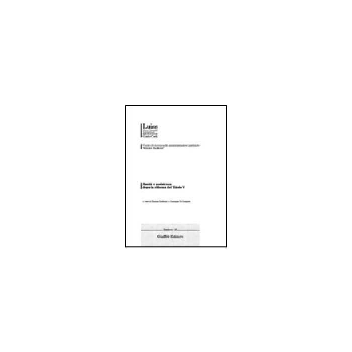 Sanita' E Assistenza Dopo La Riforma Del Titolo V. Atti Della Giornata Nazionale Di Studio (genova, 15 Gennaio 2002) - Balduzzi R. ; Di Gaspare G.  - Giuffre' - 9788814097164 Sanita' E Assistenza Dopo La Riforma Del Titolo V. Atti Della Giornata Nazionale Di Studio (genova, 15 Gennaio 2002) - Balduzzi R. ; Di Gaspare G.  - Giuffre' - 9788814097164