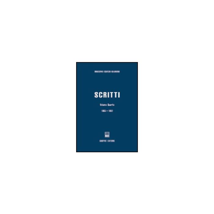Scritti 1955-1962 - Giannini Massimo S. - Giuffre' - 9788814105722
