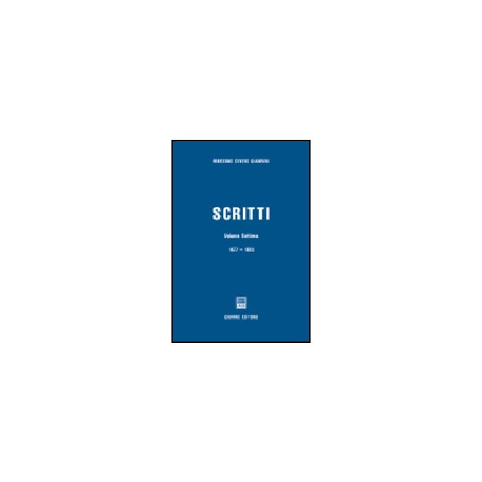 Scritti 1977-1983 - Giannini Massimo S. - Giuffre' - 9788814113390