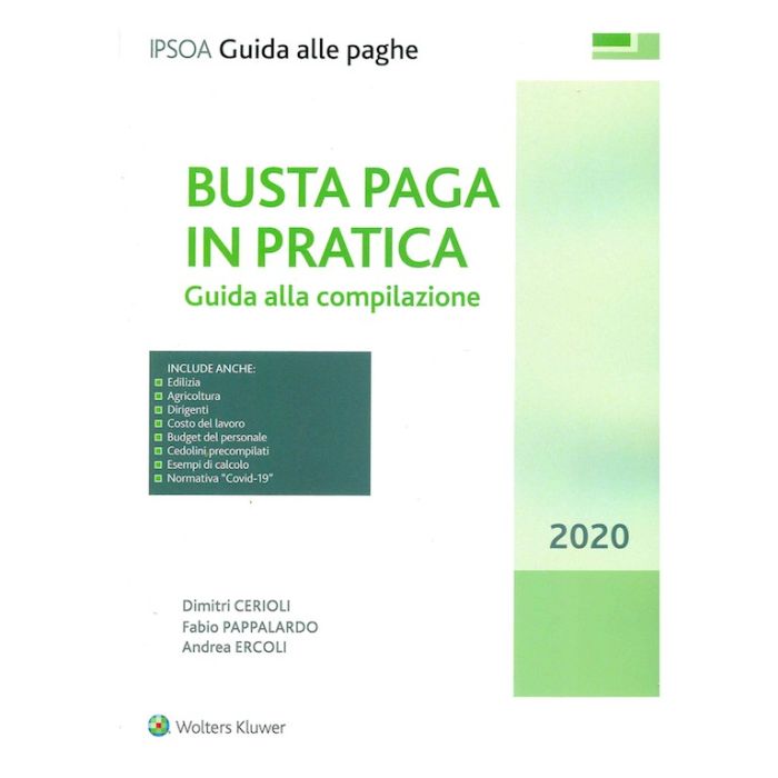 Busta paga in pratica guida alla compilazione 2020 ipsoa Busta paga in pratica guida alla compilazione 2020 ipsoa