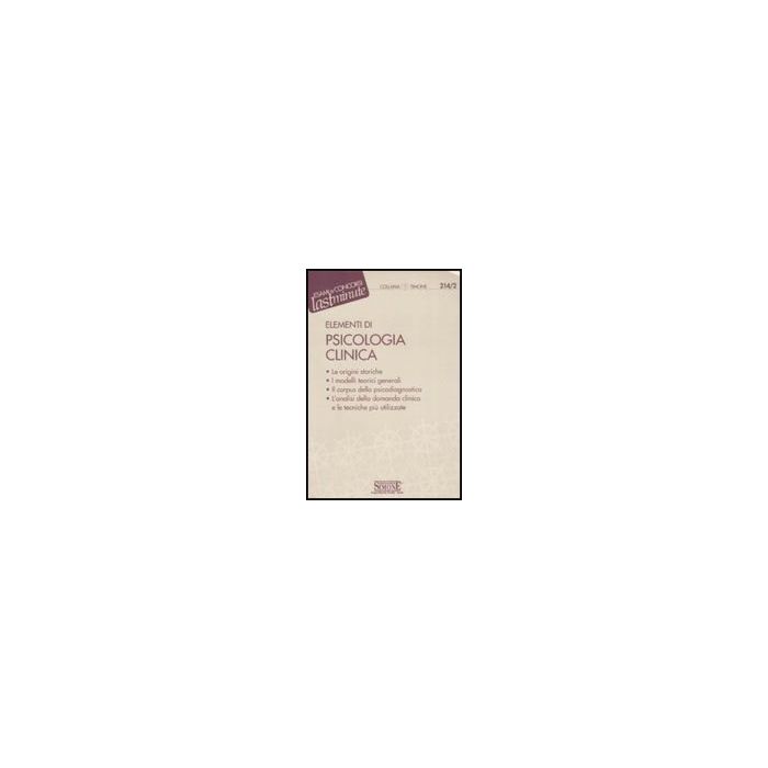 Elementi Di Psicologia Clinica -  - Simone - 9788824463010