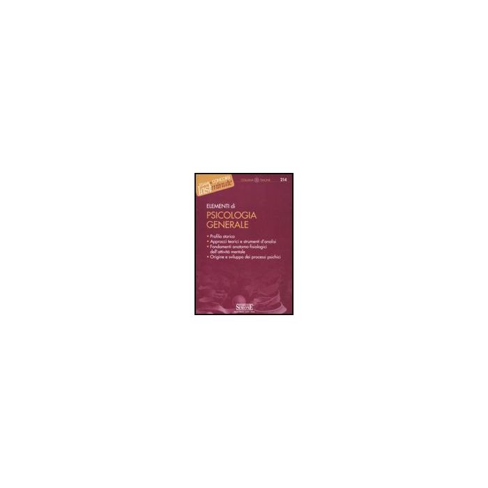 Elementi Di Psicologia Generale -  - Simone - 9788824468589