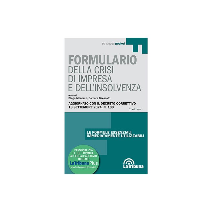 Formulario crisi di impresa e dell'insolvenza 2025 Formulario crisi di impresa e dell'insolvenza 2025