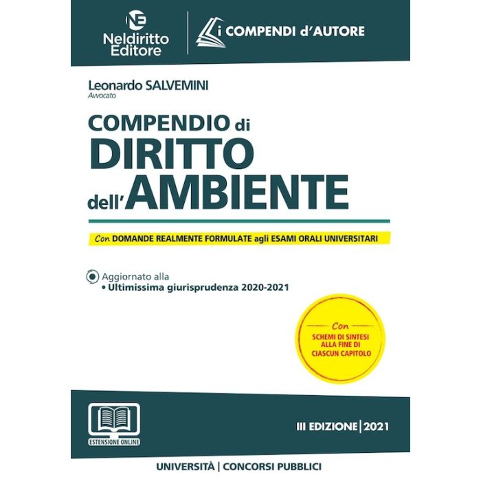 COMPENDIO DI DIRITTO DELLì'AMBIENTE 2021 SALVEMINI GAROFOLI NELDIRITTO COMPENDIO DI DIRITTO DELLì'AMBIENTE 2021 SALVEMINI GAROFOLI NELDIRITTO