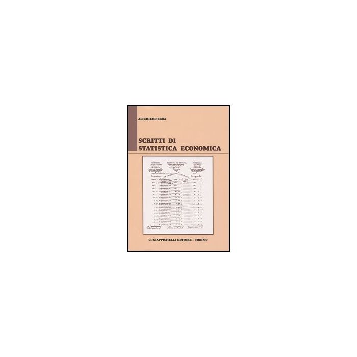 Scritti Di Statistica Economica - Erba Alighiero - Giappichelli - 9788834828342