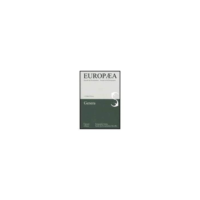 Europea. Journal Des Europeanistes-journal Of The Europeanists (2003) Vol. 1-2. Genera.