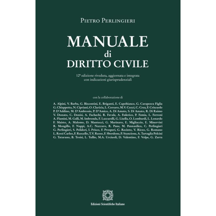 Perlingieri Manuale di diritto civile 2024 edizioni scientifiche italiane Perlingieri Manuale di diritto civile 2024 edizioni scientifiche italiane