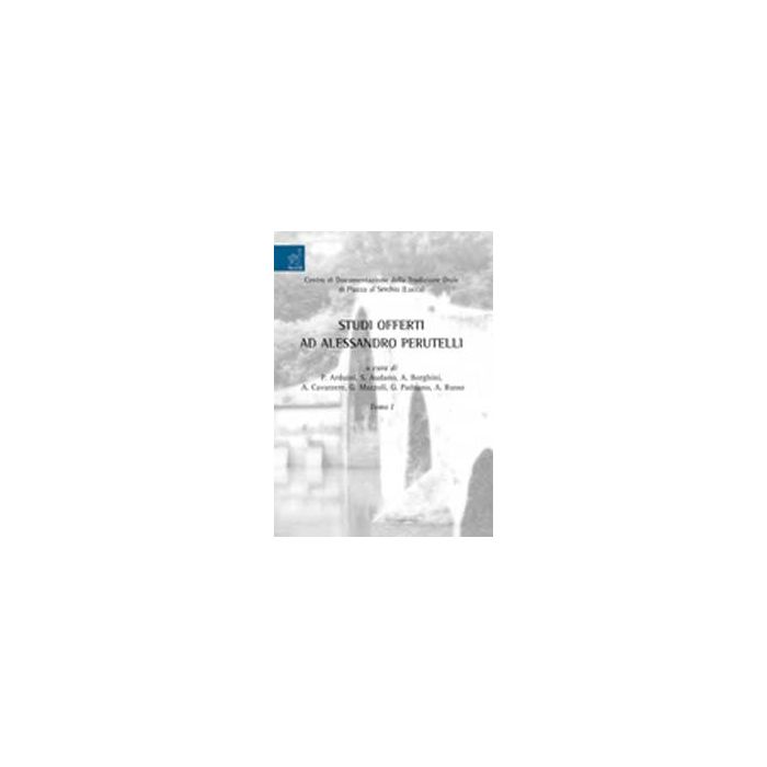 Studi Offerti Ad Alessandro Perutelli -  - Aracne - 9788854821675