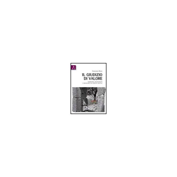 Il Giudizio Di Valore. Asimmetria, Discontinuita' E Irregolarita' Dei Mercati  Frattali  - Rizzo Francesco - Aracne - 9788854838727