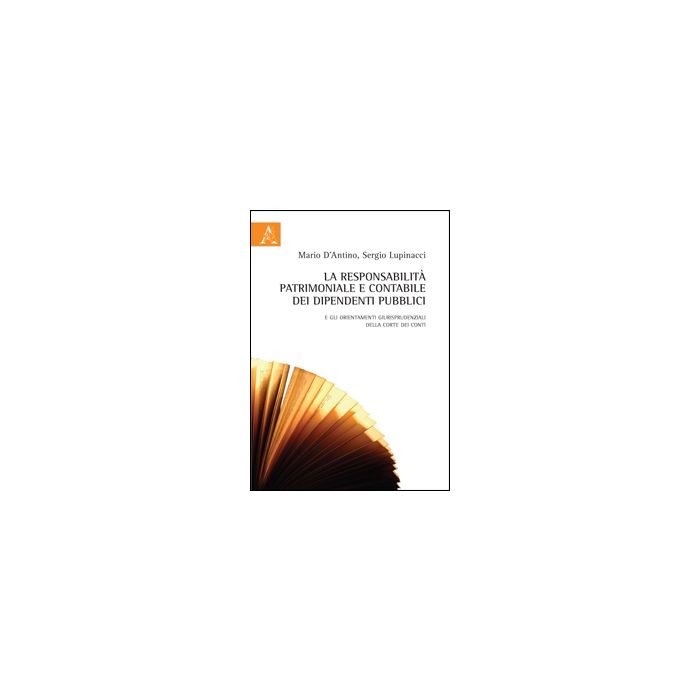 La Responsabilita' Patrimoniale E Contabile Dei Dipendenti Pubblici. E Gli Orientamenti Giurisprudenziali Della Corte Dei Conti - D'antino Mario; Lupinacci Sergio - Aracne - 9788854862531 La Responsabilita' Patrimoniale E Contabile Dei Dipendenti Pubblici. E Gli Orientamenti Giurisprudenziali Della Corte Dei Conti - D'antino Mario; Lupinacci Sergio - Aracne - 9788854862531