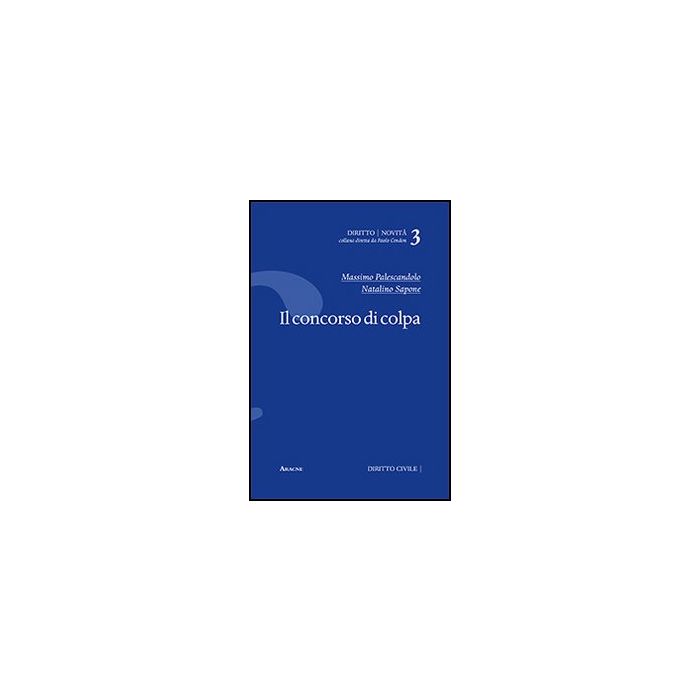 Il Concorso Di Colpa  - Palescandolo Massimo; Sapone Natalino - Aracne - 9788854867215