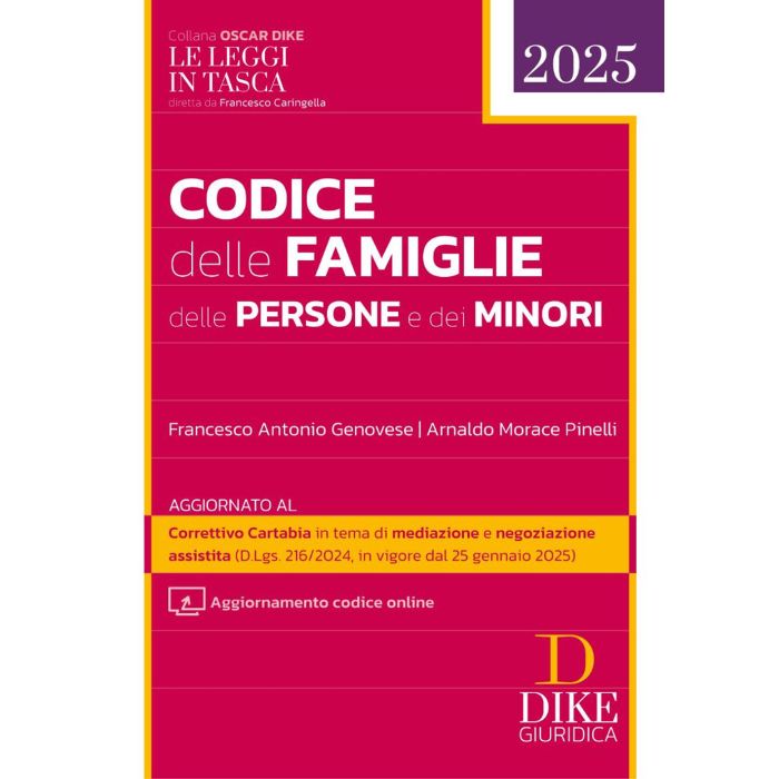 CODICE DELLE FAMIGLIE DELLE PERSONE E DEI MINORI 2025 DIKE