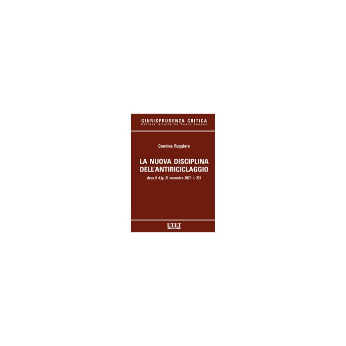 Antiriciclaggio - Ruggiero Carmine - Utet Giuridica - 9788859803362