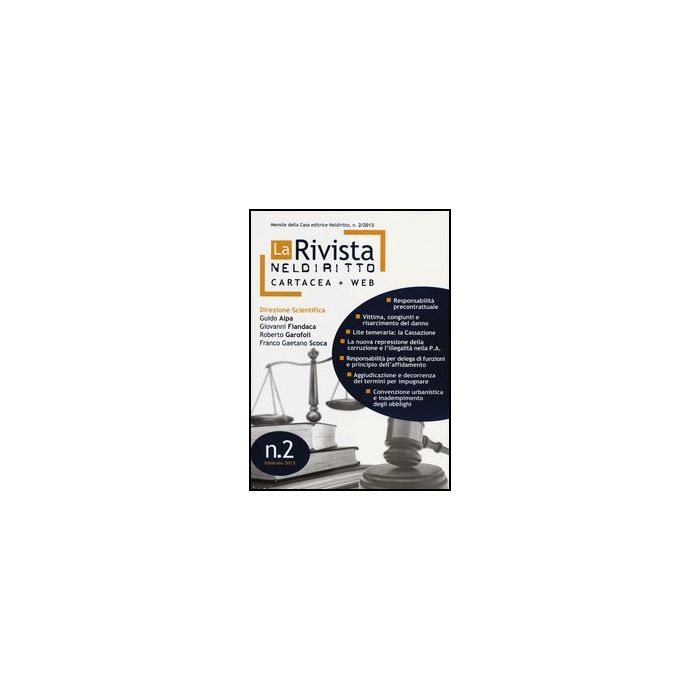 La Rivista Di Neldiritto - Numero 2/2013 - Neldiritto.it - 9788866571728 La Rivista Di Neldiritto - Numero 2/2013 - Neldiritto.it - 9788866571728