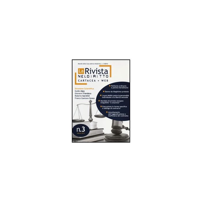 La Rivista Di Neldiritto - Numero3/2013 - Neldiritto.it - 9788866571902 La Rivista Di Neldiritto - Numero3/2013 - Neldiritto.it - 9788866571902