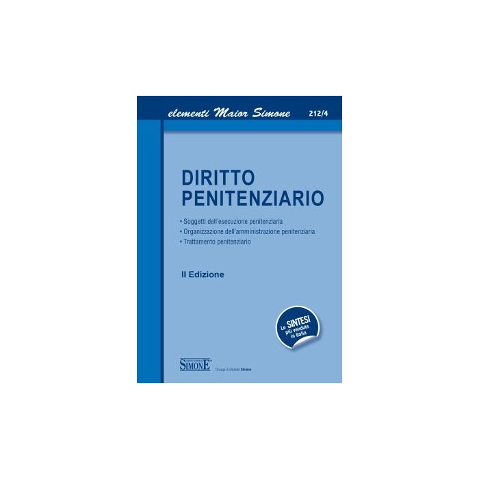 Diritto Penitenziario -  - Simone - 9788891403100 Diritto Penitenziario -  - Simone - 9788891403100