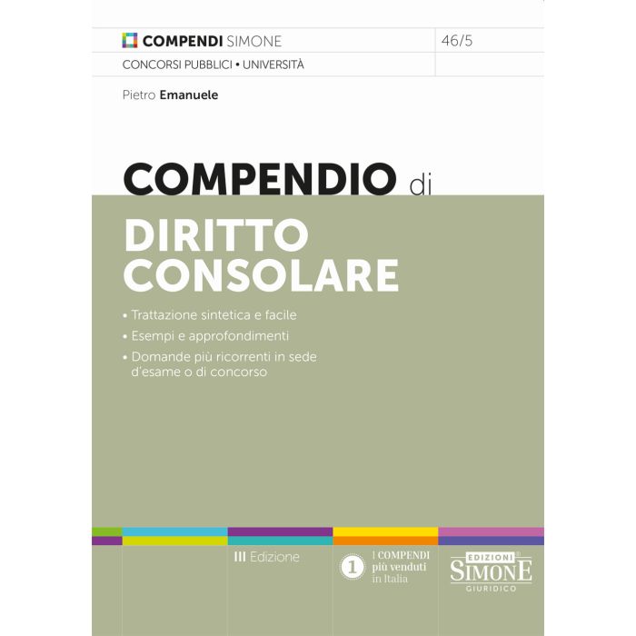 Compendio diritto consolare 2023 Edizioni Simone Compendio diritto consolare 2023 Edizioni Simone