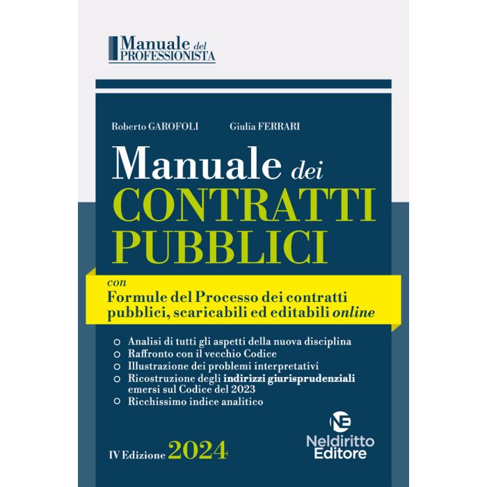 Manuale dei contratti pubblici 2024 roberto garofoli giulia ferrari neldiritto Manuale dei contratti pubblici 2024 roberto garofoli giulia ferrari neldiritto