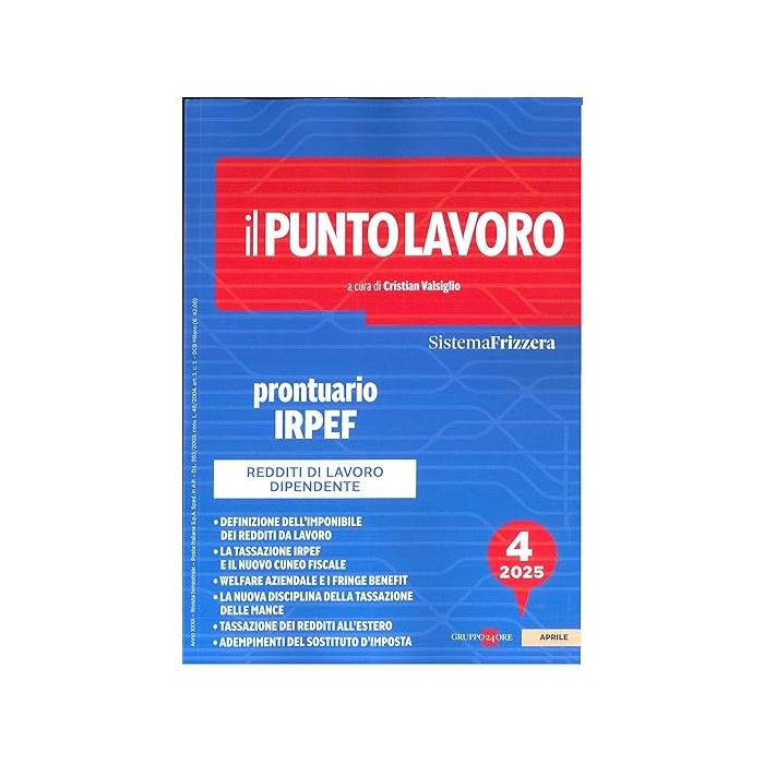 Prontuario irpef 2025 punto lavoro sistema frizzera il sole 24 ore
