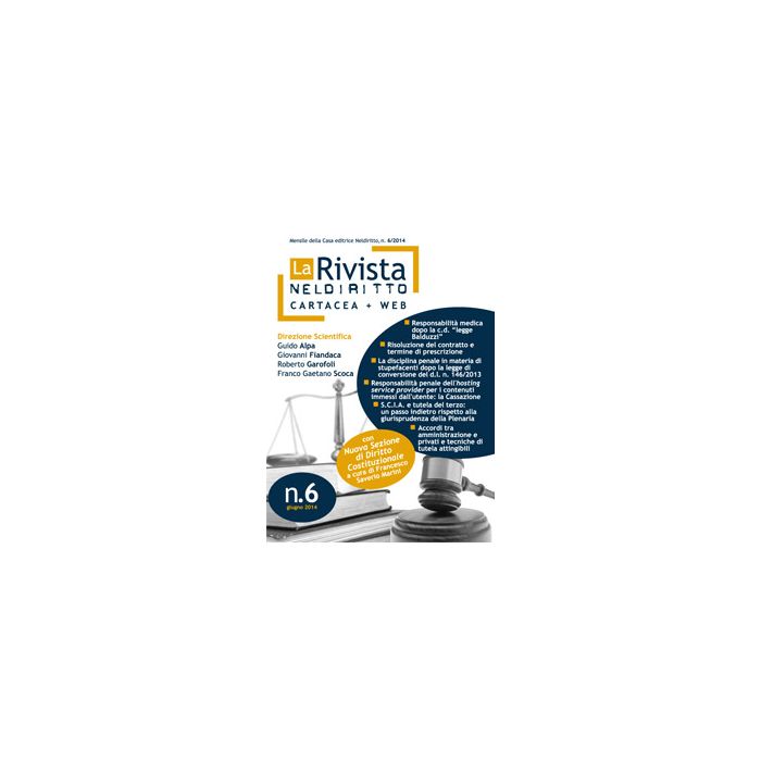 La Rivista Di Neldiritto - Numero 6/2014 - Neldiritto.it - 9788866573982 La Rivista Di Neldiritto - Numero 6/2014 - Neldiritto.it - 9788866573982