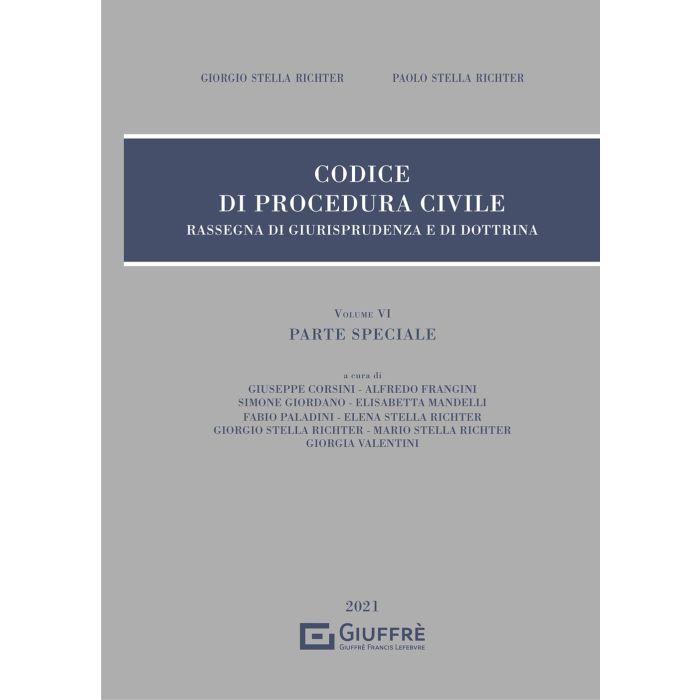Codice di procedura civile giorgio stella richter