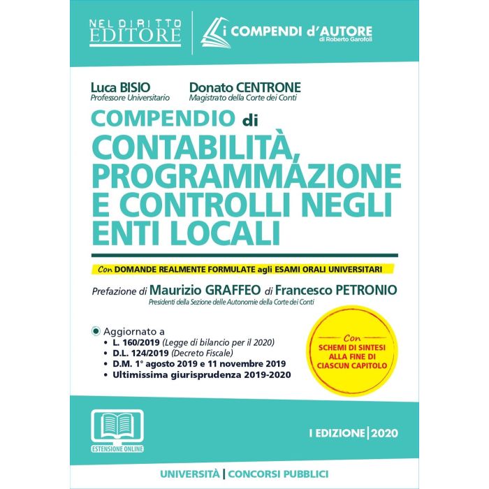 Compendio di contabilità programmazione e controlli negli enti locali 2020 neldiritto editore garofoli