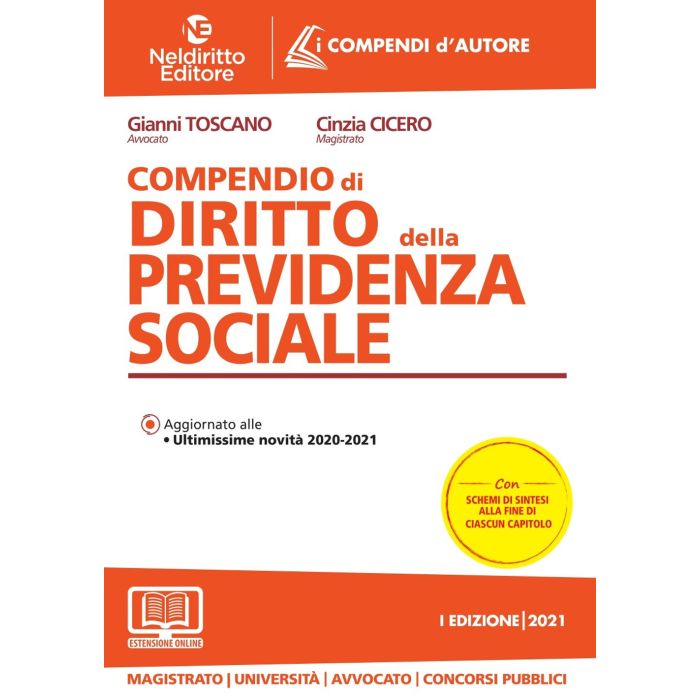 Compendio di diritto della previdenza sociale 2021 toscano cicero neldiritto Compendio di diritto della previdenza sociale 2021 toscano cicero neldiritto