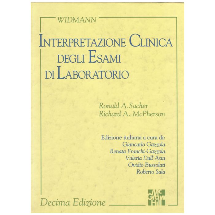 widmann-interpretazione-clinica-degli-esami-di-laboratorio-gazzola-mcgrawhill 9788838620256