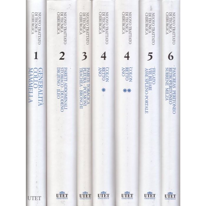 Nuovo Trattato di tecnica chirurgica - OPERA COMPLETA  6 VOLUMI  [Paletto Chirurgia - Utet]