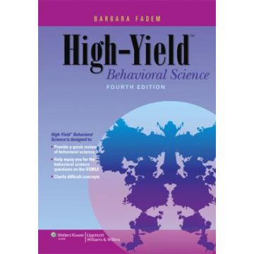 High-Yield Behavioral Science, 4ed.  Fadem Barbara  LIPPINCOTT Williams and Wilkins  9781451130300