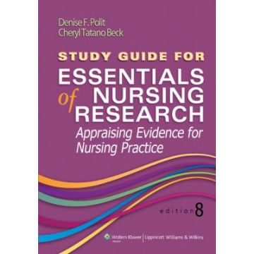 Study Guide for Essentials of Nursing Research, 8ed.  Polit Denise F.; Tatano Beck Cheryl  LIPPINCOTT Williams and Wilkins  9781451176834