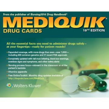 MediQuik Drug Cards, 19ed. - Vitale Carla - LIPPINCOTT Williams and Wilkins - 9781451192971