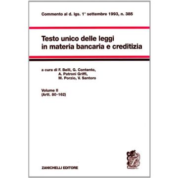 Testo Unico Delle Leggi In Materia Bancaria E Creditizia Artt. 80-162