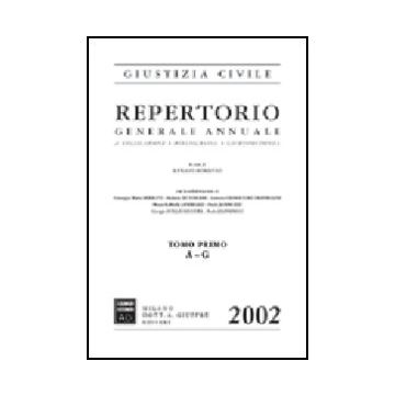 Repertorio Generale Annuale Di Legislazione, Bibliografia, Giurisprudenza (2002) - Borruso R.  - Giuffre' - 9788814104060