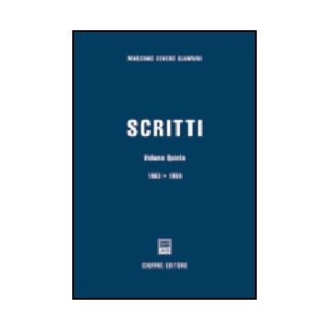 Scritti 1963-1969 - Giannini Massimo S. - Giuffre' - 9788814112874