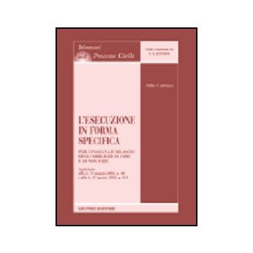 Esecuzione In Forma Specifica. Per Consegna E Rilascio Degli Obblighi Di Fare E  Di Non Fare - Carrato Aldo - Giuffre' - 9788814120206