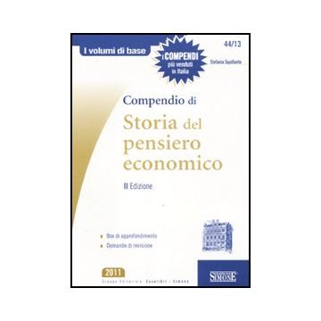 Compendio Di Storia Del Pensiero Economico - Squillante Stefania - Simone - 9788824458917