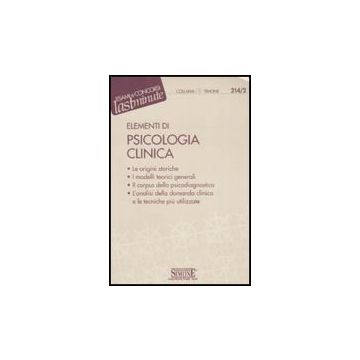 Elementi Di Psicologia Clinica -  - Simone - 9788824463010