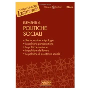 Elementi Di Politiche Sociali - Fabbrizi C.  - Simone - 9788824465779