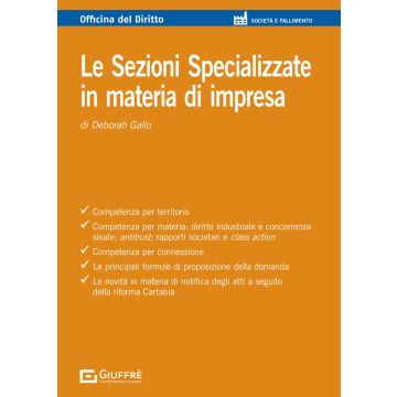 Le Sezioni Specializzate in materia di impresa