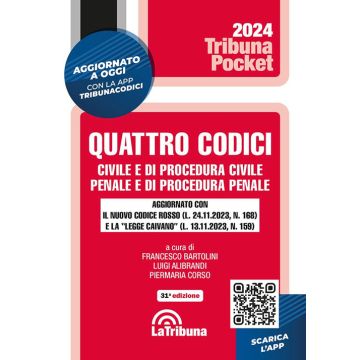 Quattro codici. Civile e di procedura civile, penale e di procedura penale 31/ed. Gen-2024 (Pocket)