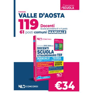 Concorso 119 docenti Valle d'Aosta. 61 posti Comuni. Manuale per tutte le prove
