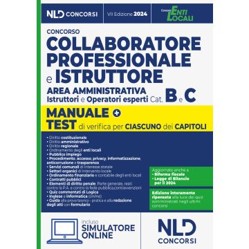 Collaboratore e istruttore dell'area amministrativa Cat. B e C negli Enti Locali. Con software di simulazione