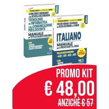 Kit Concorso Scuola 2020: Italiano. Manuale di preparazione alle prove scritte e orali + Manuale di Informatica per il docente per tutte le classi di concorso