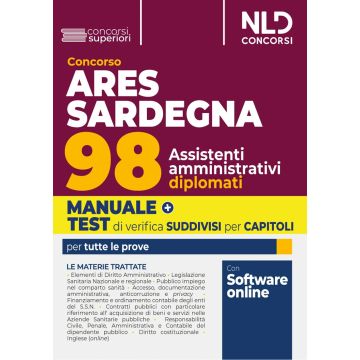 ARES Sardegna. Concorso per 98 assistenti amministrativi 2024. Con software di simulazione (NLD Concorsi)