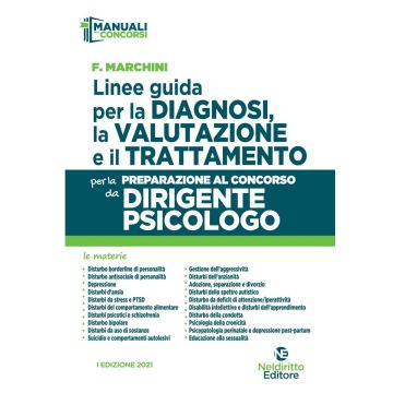 Linee Guida per la Diagnosi, la Valutazione e il Trattamento Per Il Concorso da DIRIGENTE PSICOLOGO