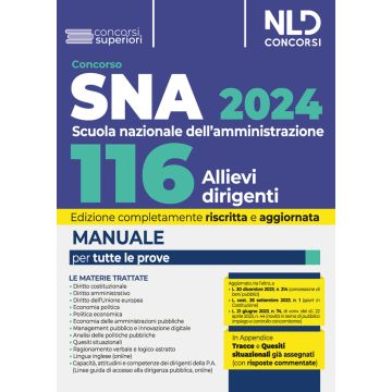 Concorso 116 Allievi dirigenti SNA 2024. Manuale per la preparazione al concorso