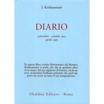 Diario (settembre-ottobre 1973-aprile 1975) - Krishnamurti Jiddu - Astrolabio - 9788834007501