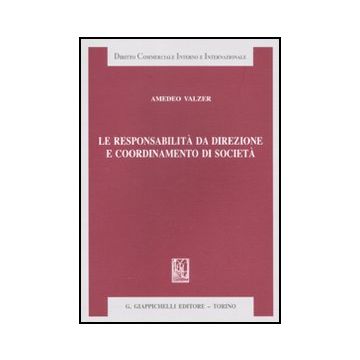 Le Responsabilita' Da Direzione E Coordinamento Di Societa'  - Valzer Amedeo - Giappichelli - 9788834816950